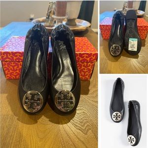 Tory Burch Women’s Reva Ballet Flats in Black. Size: 6